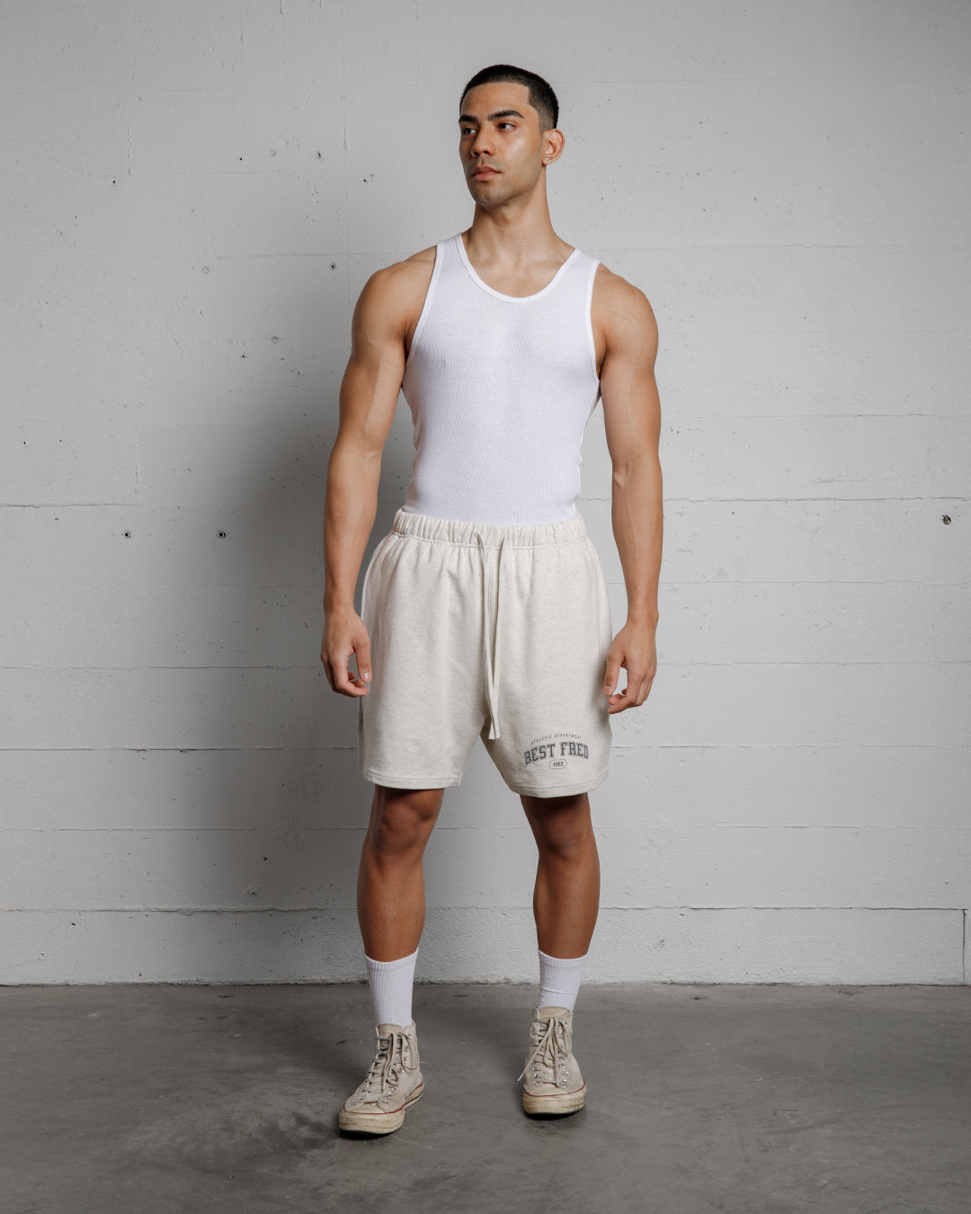 BEST FRED ATHLETIC DEPT. RELAXED SHORTS - OATMEAL