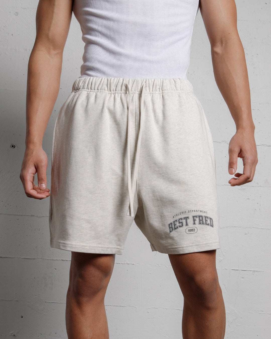 BEST FRED ATHLETIC DEPT. RELAXED SHORTS - OATMEAL