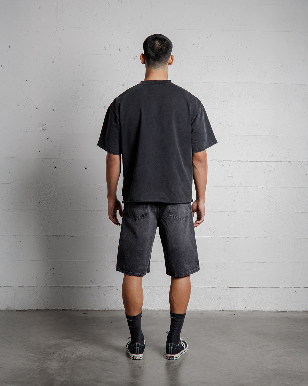 BEST FRED VARSITY VINTAGE TEE FRONT - WASHED BLACK