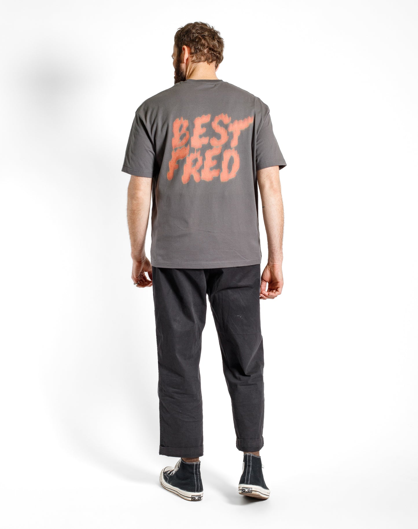 BEST FRED FLAMES CLASSIC TEE  - SLATE