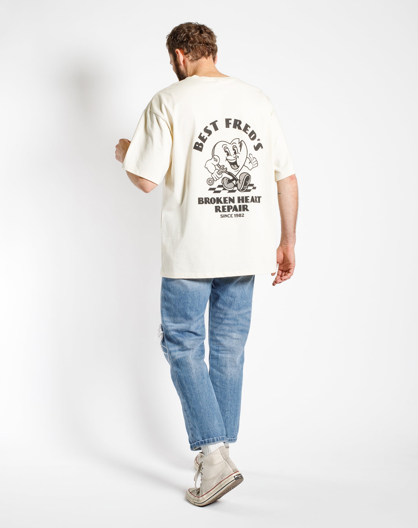 BEST FRED LOOSE FIT TEE - IVORY