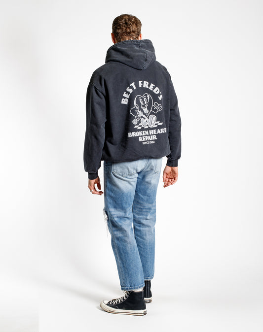 BEST FRED RELXED FIT HOODIE - VINTAGE BLACK