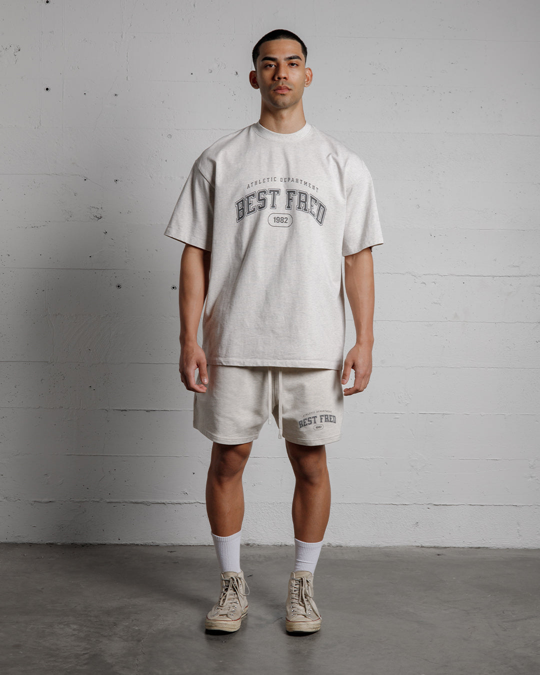 BEST FRED ATHLETIC DEPT RELAXED FIT TEE - OATMEAL