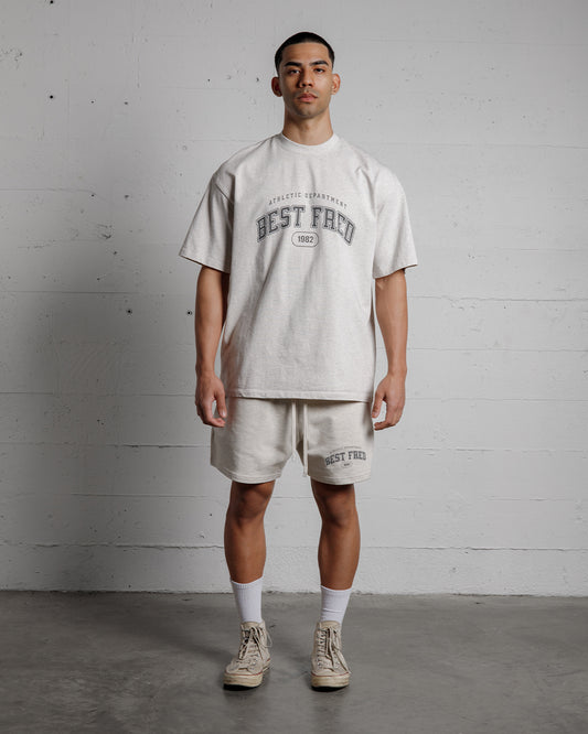 BEST FRED ATHLETIC DEPT RELAXED FIT TEE - OATMEAL