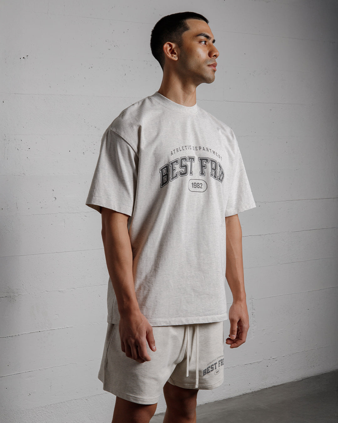 BEST FRED ATHLETIC DEPT RELAXED FIT TEE - OATMEAL