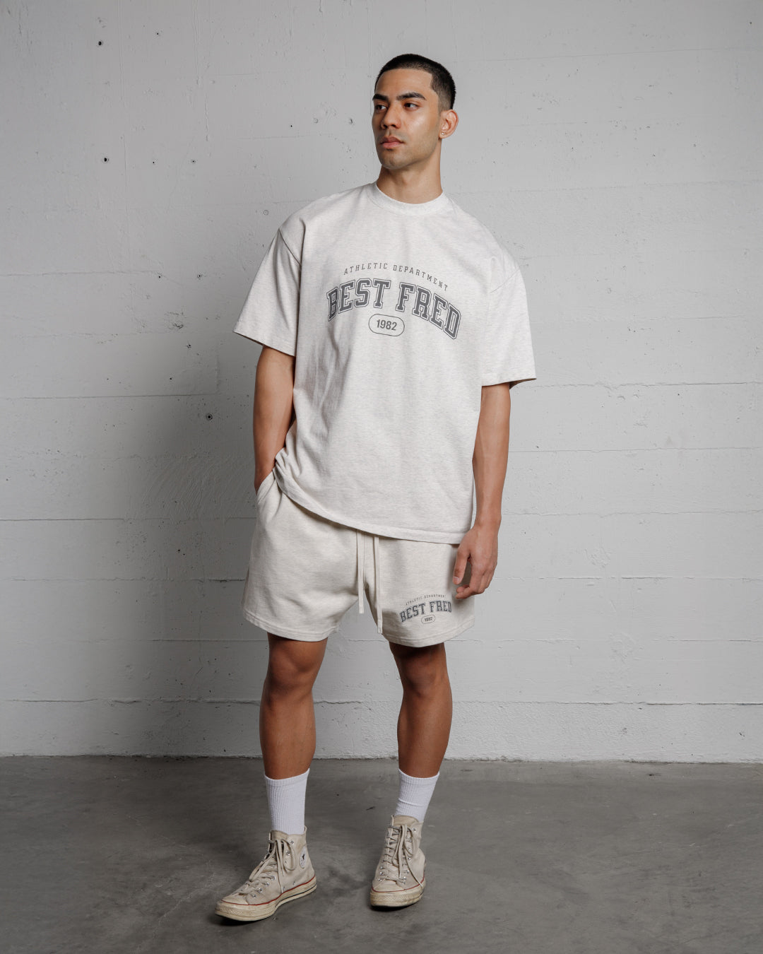 BEST FRED ATHLETIC DEPT RELAXED FIT TEE - OATMEAL